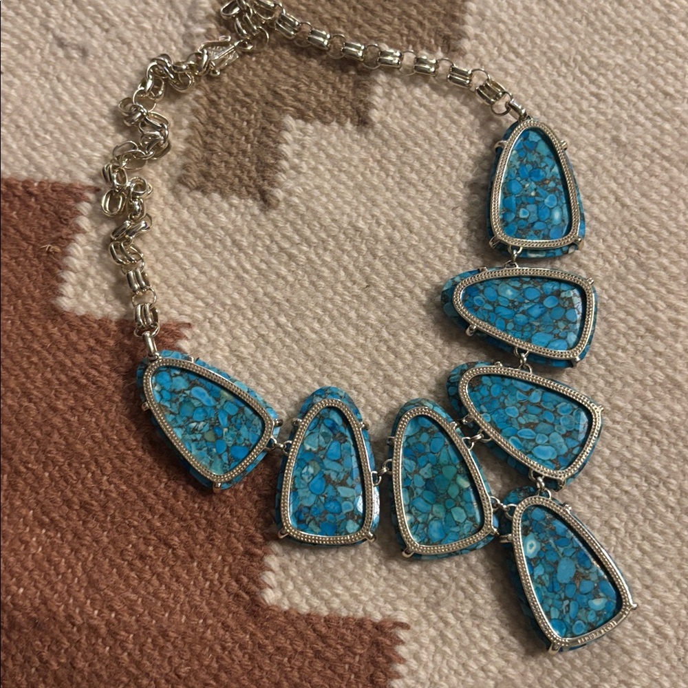 Kendra Scott Bronze Veined Turquoise Harlow - Picture 5 of 6